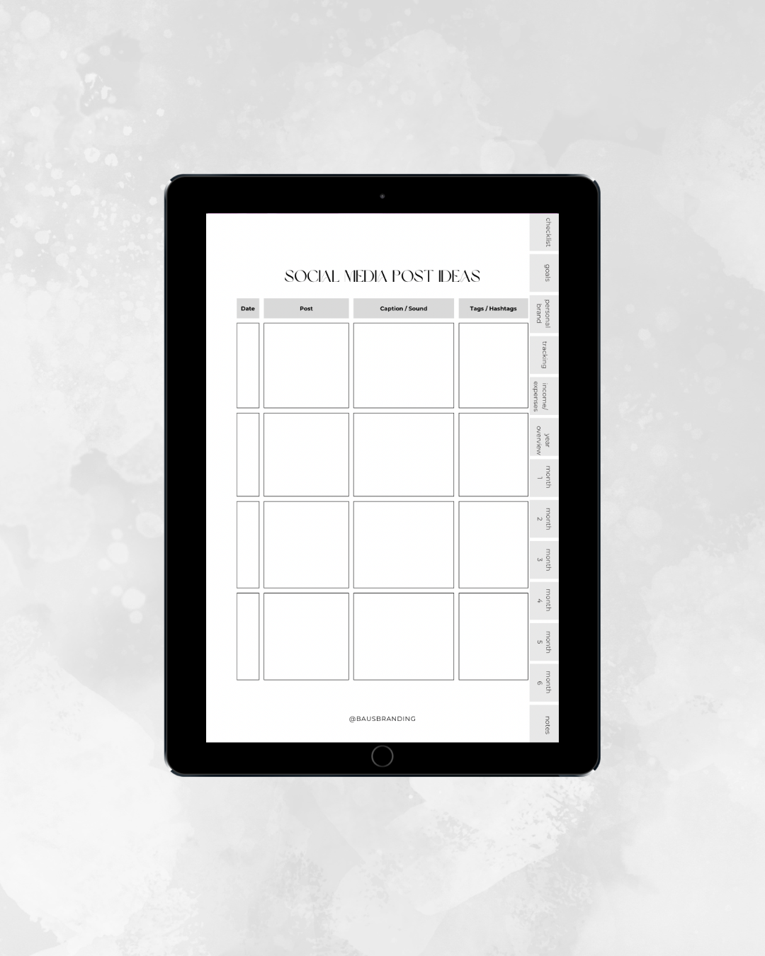 digital social media planner