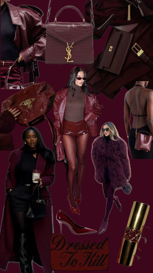 All Burgandy EVERYTHING 💋🍷💃🏽🥀💄👠