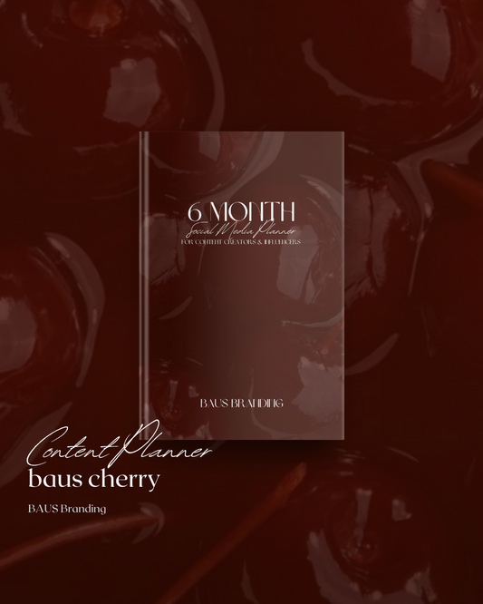 cherry print social media content planner for beauty influencers and content creators