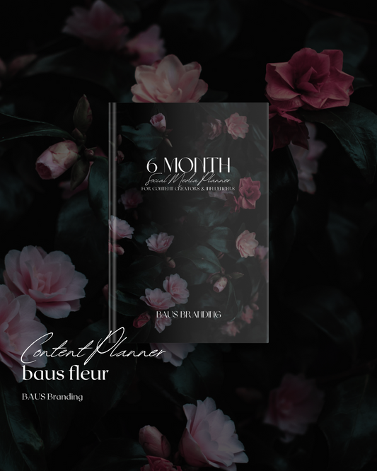 floral print social media content planner for beauty influencers and content creators