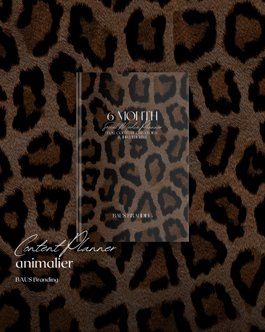 animal print social media content planner
