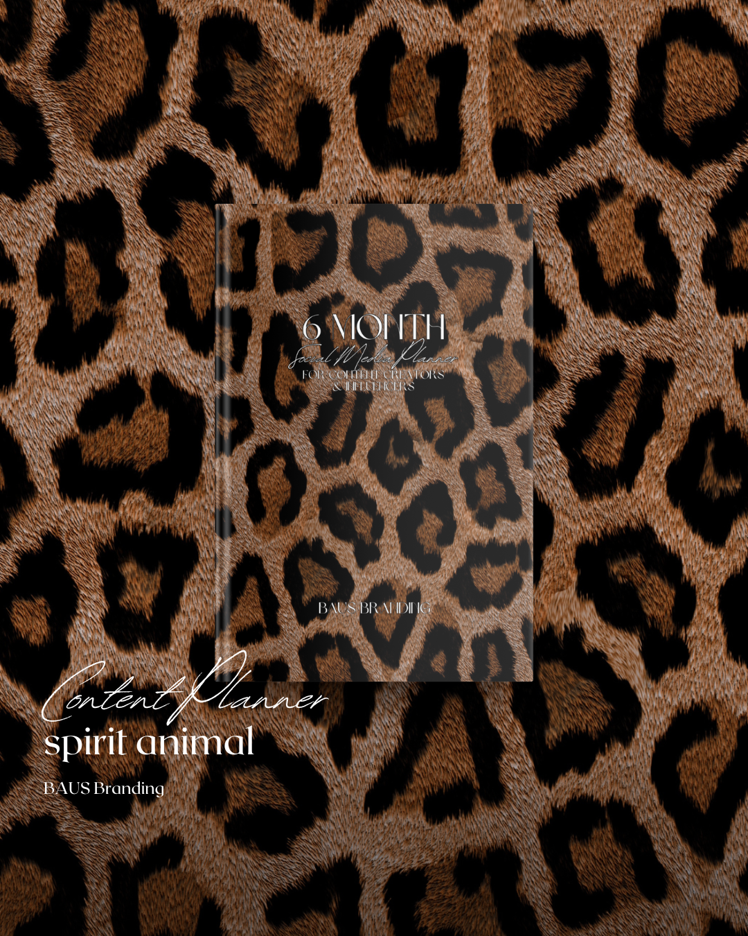 leopard cheetah print social media content planner