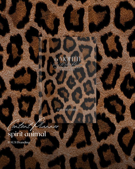 leopard cheetah print social media content planner