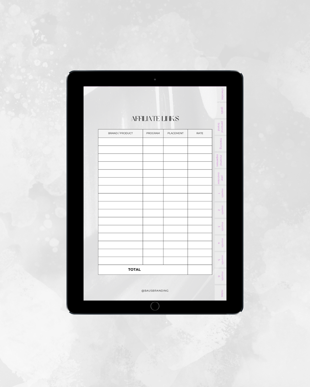 Digital Planner for Content Creators & Influencers