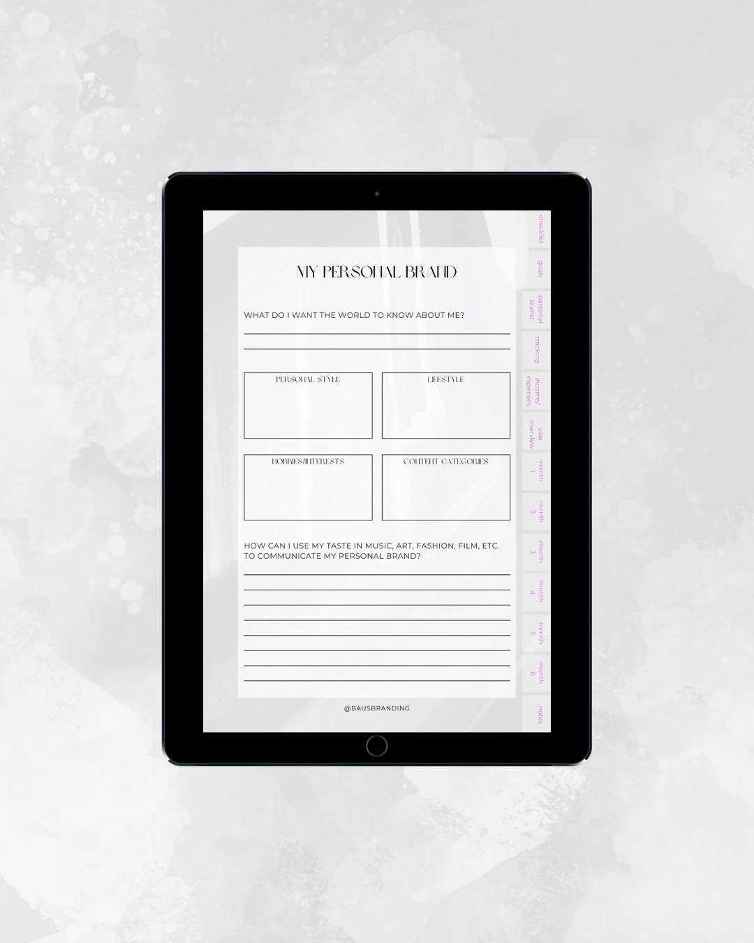 Digital Planner for Content Creators & Influencers